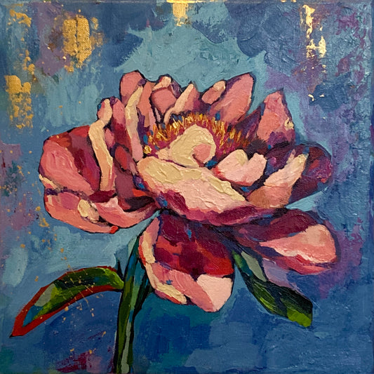 Gilded Peony | 12x12