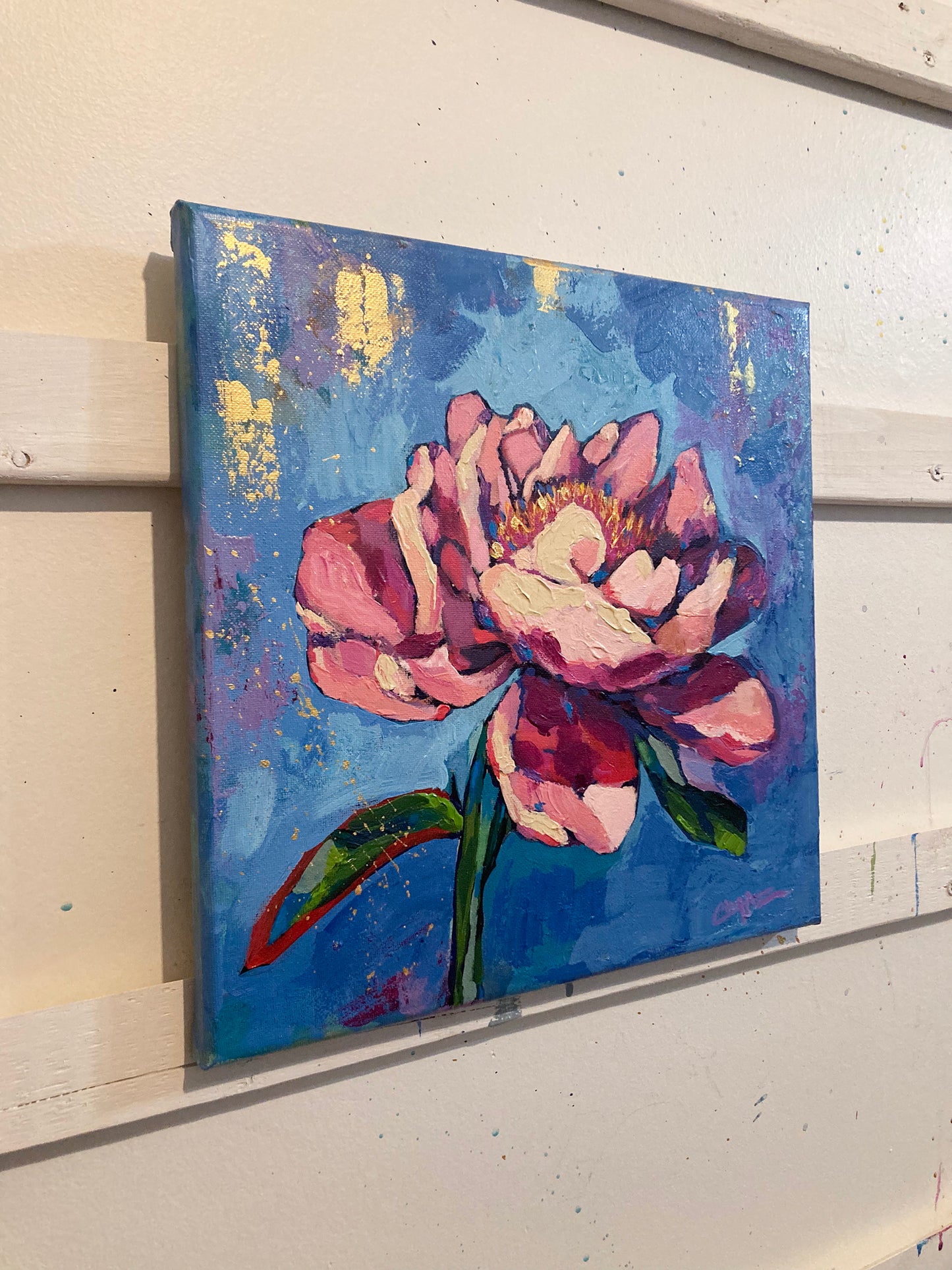 Gilded Peony | 12x12