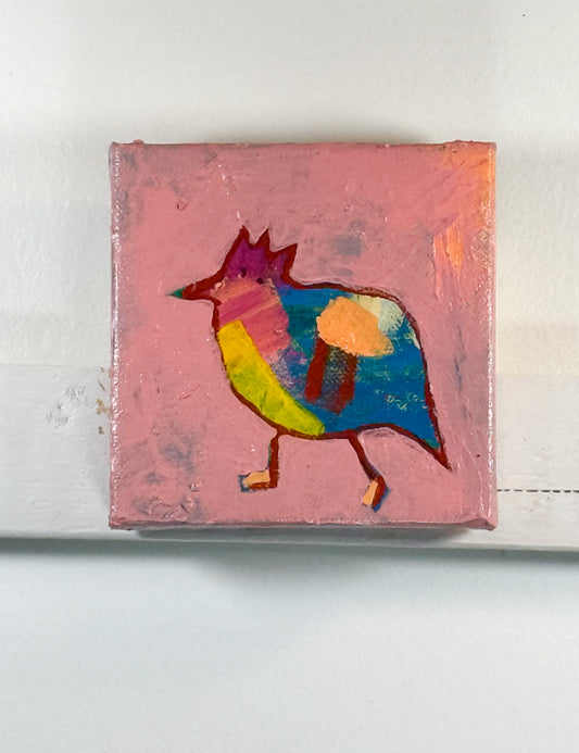 Joyful Birdies - "Rose" | 4x4 Mini